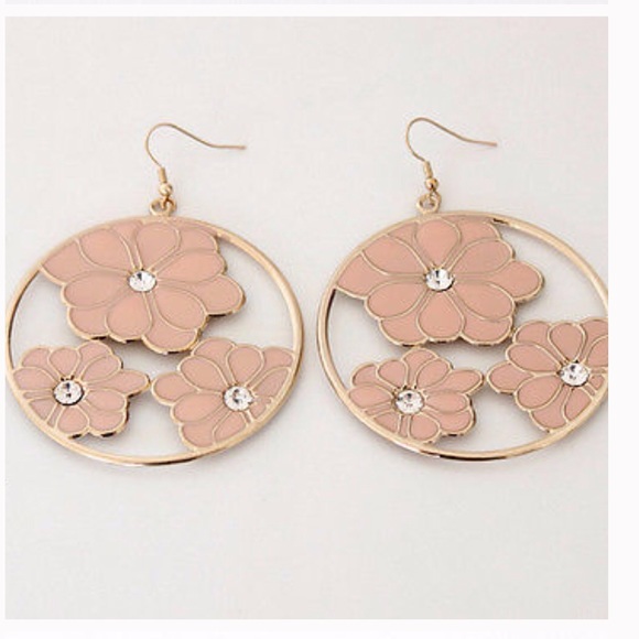 Statement Floral and Crystal Earrings - Picture 2 of 5